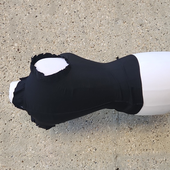 Unique Vintage Black ruffle top - Picture 9 of 16